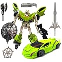 HALO NATION® Robot Car Action Figure, (21 Cm, Green) Cool Car Toy for Kids