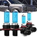Halogen Headlights Fit for Ford F250 F350 F450 F550 Super Duty 2005-2019 Headlight Bulbs,9008/H13 High/Low Beam + 9145/9140 Fog Light Bright Light Combo,Plug And Play,Pack of 4