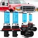 Halogen Headlights Fit for Ford F250 Super Duty 1999-2004 Headlight Bulbs,9007/HB5 High/Low Beam + 9145/9140 Fog Light Combo,Plug And Play,Pack of 4 (Ford F250 Super Duty 1999-2004)