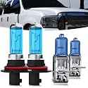 Halogen Headlights Fit for Ford F350 1994-1998 Headlight Bulbs,9007/HB5 High/Low Beam + h3 Fog Light Bright Light Combo,Plug And Play,Pack of 4 (Ford F350 1994-1998)