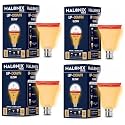 Halonix 10W Up Down Glow Yellow &amp; White 3 Modes LED | Switch On-Off to Change Color | Decorative B22d Bulb | Pack of 4