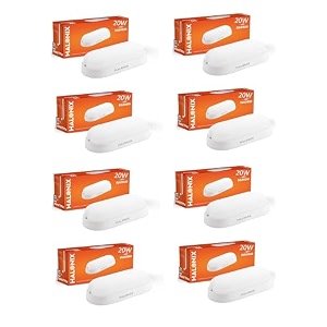 halonix 20w wall lamp led oval shape outdoor bulkhead  outdoor light waterproof ip65  waterproof porch light for outdoor garden bathroom light cool white pack of 8