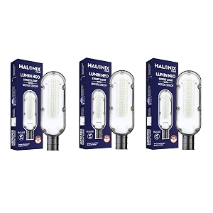 halonix 30-watt motion sensor street light  waterproof outdoor light  motion sensor outdoor light  street light for outdoor purposes  color- white  heat resistant  pack of 3