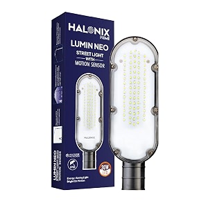 halonix 30w motion sensor street light  waterproof outdoor light  cool white  pack of 1