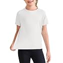 Haloumoning Girls Athletic Shirts Short Sleeve Quick Dry T-Shirt Kids Summer Tee Tops 5-14Y