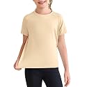 Haloumoning Girls Athletic Shirts Short Sleeve Quick Dry T-Shirt Kids Summer Tee Tops 5-14Y