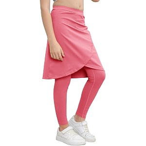 Haloumoning Girls Elastic Waist Knee Length Skirts