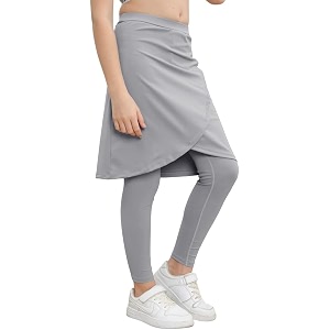 Haloumoning Girls Elastic Waist Knee Length Skirts