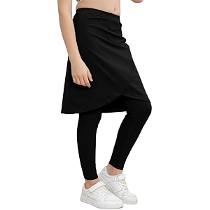 Haloumoning Girls Elastic Waist Knee Length Skirts