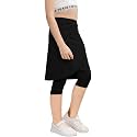 Haloumoning Girls Elastic Waist Knee Length Skirts