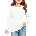 Haloumoning Girls Long Sleeve Shirts Kids Crewneck Soft Tunic Tops