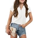 Haloumoning Girls Petal Short Sleeve T Shirts V-Neck Tops
