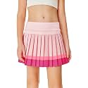 Haloumoning Girls Pleated Skirts with Shorts Athletic Tennis Skirt Skorts