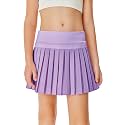 Haloumoning Girls Pleated Skirts with Shorts Athletic Tennis Skirt Skorts