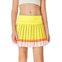 Haloumoning Girls Pleated Skirts with Shorts Athletic Tennis Skirt Skorts