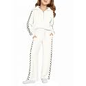 Haloumoning Girls Sweatsuit 2 Piece Zip Long Sleeve Sweat Outfits