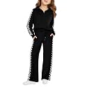 Haloumoning Girls Sweatsuit 2 Piece Zip Long Sleeve Sweat Outfits