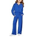 Haloumoning Girls Sweatsuit 2 Piece Zip Long Sleeve Sweat Outfits