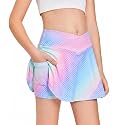 Haloumoning Girls Tennis Skirt High Waisted Athletic Skorts