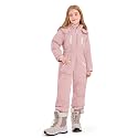 Haloumoning Kid Snowsuit Girls Hooded Waterproof Insulated Ski Suit