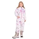 Haloumoning Kid Snowsuit Girls Hooded Waterproof Insulated Ski Suit