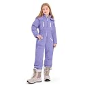 Haloumoning Kid Snowsuit Girls Hooded Waterproof Insulated Ski Suit