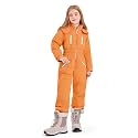 Haloumoning Kid Snowsuit Girls Hooded Waterproof Insulated Ski Suit