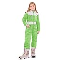 Haloumoning Kid Snowsuit Girls Hooded Waterproof Insulated Ski Suit