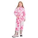 Haloumoning Kid Snowsuit Girls Hooded Waterproof Insulated Ski Suit