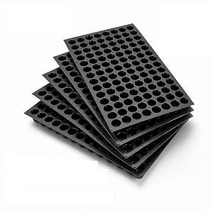 halsey germination seedling trays -black104 holes germination tray for seedling nursery tray for plants reusable tray for garden plantation pack of 5 trays