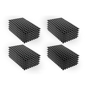 halsey germination seedling tray - seedling trays for plants seed tray and plant tray reusable trays for garden plantation 104 cavities tray for seeding pack of 20 black