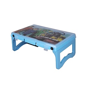 halsey multi-utility compact  light weight foldable study deskcomputer table light blue virgin plastic