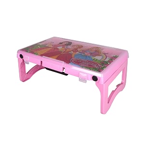 halsey multi-utility compact  light weight foldable study deskcomputer table baby pink