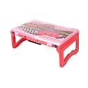 Halsey Plastic Multi-Utility Compact | Light Weight |Foldable Study Desk/Computer Table (Bright Red)