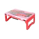 Halsey Plastic Multi-Utility Compact | Light Weight |Foldable Study Desk/Computer Table (Bright Red)