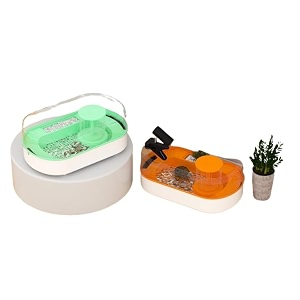 hamdan turtle aquarium tank with filter amp lid reptile habitat terrapin lake basking swimming platform for tortoise small 38x21x13cm - color vary