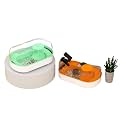 Hamdan Turtle Aquarium Tank with Filter & Lid, Reptile Habitat, Terrapin Lake, Basking, Swimming Platform for Tortoise Small (38x21x13cm) - (Color Vary)