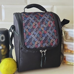 hamelin lunch bag for office men women  stylish tiffin bag  lunch bag for work school picnic amptravel  portable lunch box bag  leakproof tiffin box bag with adjustable straps-rainbow