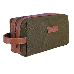 hamelin toiletry bag shaving kit organiser  travel friendly shaving amp makeup pouch  toiletry kit for men and women  dopp kit  all in one organizer for beauty essentials  toiletry case-olive
