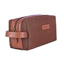 Hamelin Toiletry Bag Shaving Kit Organiser | Travel Friendly Shaving &amp; Makeup Pouch| Toiletry Kit for Men and Women | Dopp Kit | All in One Organizer for Beauty Essentials | Toiletry Case-Walnut Brown
