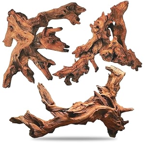 hamiledyi 3 pcs natural driftwood branches reptiles aquarium fish tank decoration