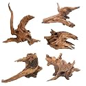 Hamiledyi 5 Pack Aquarium Driftwood Natural Wood Driftwood Branches Reptiles Aquarium Decoration Assorted