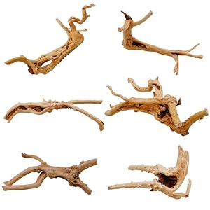hamiledyi 6 pack aquarium driftwood natural wood driftwood branches reptiles aquarium decoration assorted