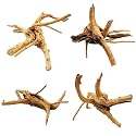Hamiledyi Driftwood for Aquarium Wood Natural Trunk Driftwood Tree Aquarium Fish Tank Plant Stump Ornament Decor 4 PCS