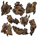 Hamiledyi Natural Driftwood for Aquarium Decor Sinkable Reptile Wood Branches Fish Tank Log Habitat Decorations Terrarium Ornament Assorted