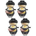 Hamilton Beach Breakfast Sandwich Maker with Egg Cooker Ring,Customize Ingredients,Perfect for English Muffins,Croissants,Mini Waffles,Perfect White Elephant Gifts,Black (25477),(Pack of 4)