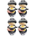 Hamilton Beach Breakfast Sandwich Maker with Egg Cooker Ring,Customize Ingredients,Perfect for English Muffins,Croissants,Mini Waffles,Perfect White Elephant Gifts,Silver (25475),(Pack of 4)