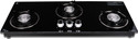 Hamlay Exclusive 3B Hobtop Toughened Glass Tornado Burner Glass hobtop Glass Manual Hob (3 Burners)