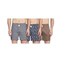 HammerSmith Men's Printed Boxers (Pack of 3) (HSBOXPO3M002_Royal Blue, Steel Grey_2X-Large)