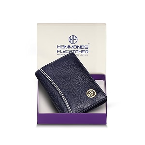 hammonds flycatcher genuine leather card holder wallet for man amp women - credit card holder for men rfid credit card wallet for men with 6 card slots atm card holder for men - blue